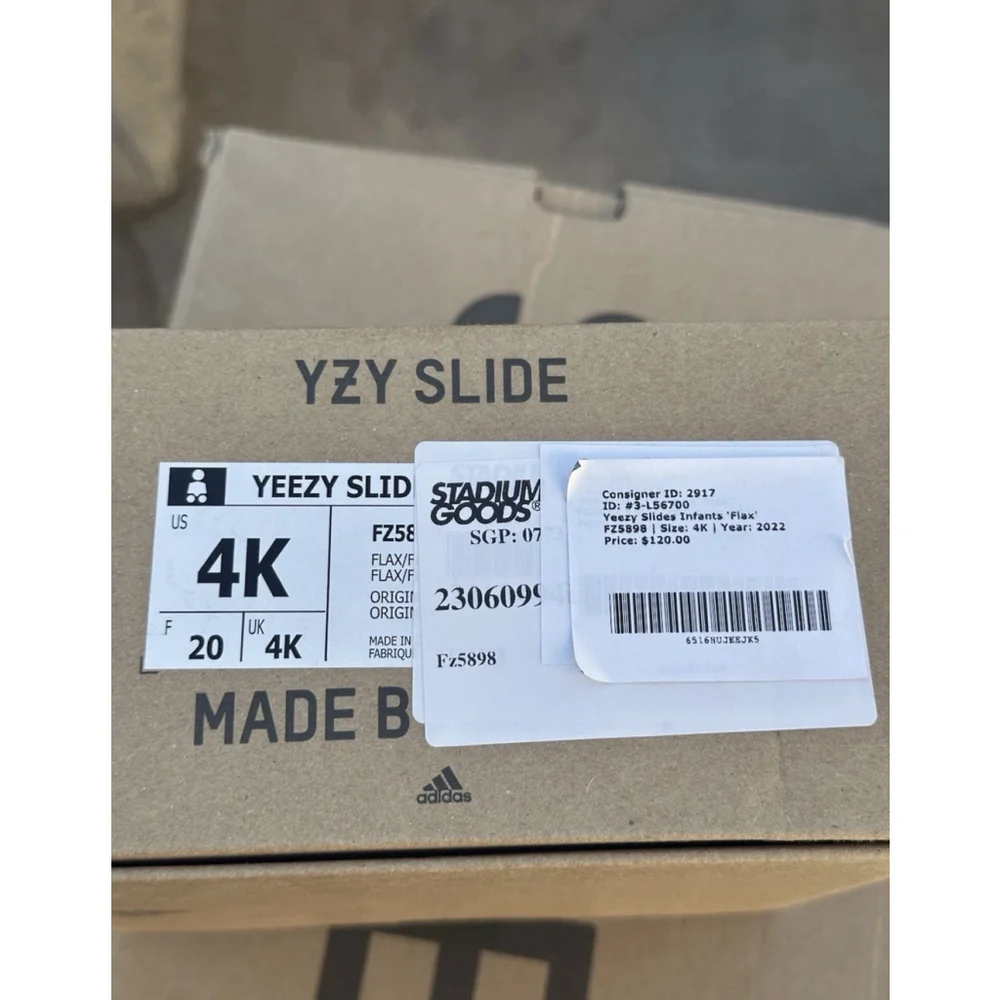 Yeezy Slides Infants 'Flax